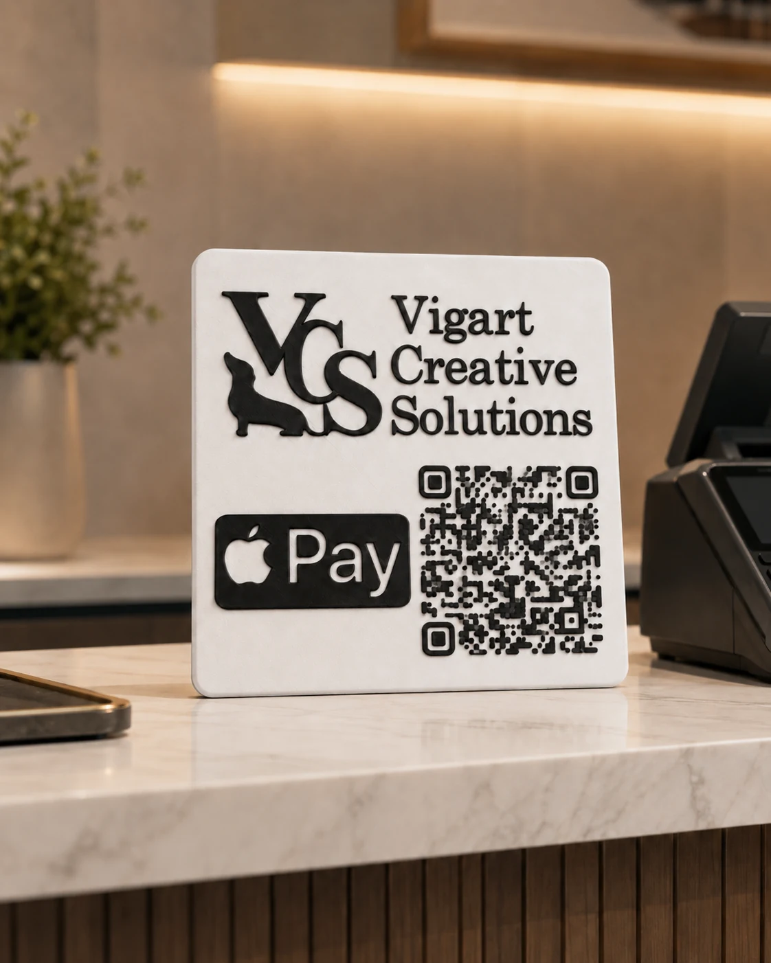 Custom QR display sign — design 5