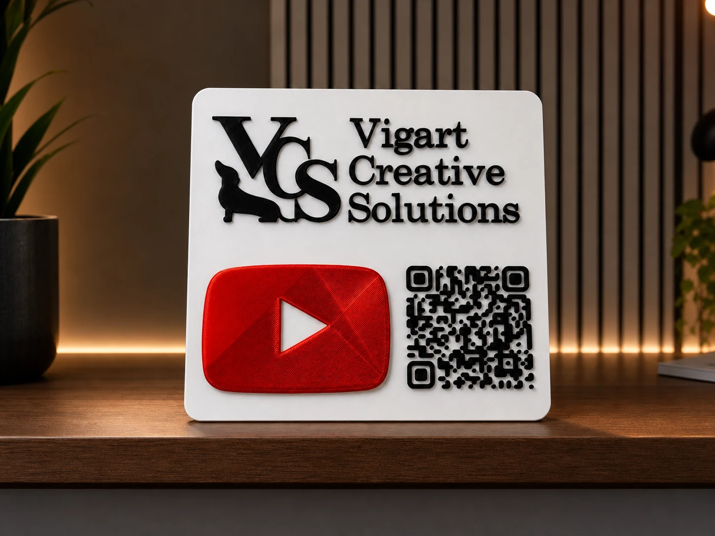 Custom QR display sign — design 2