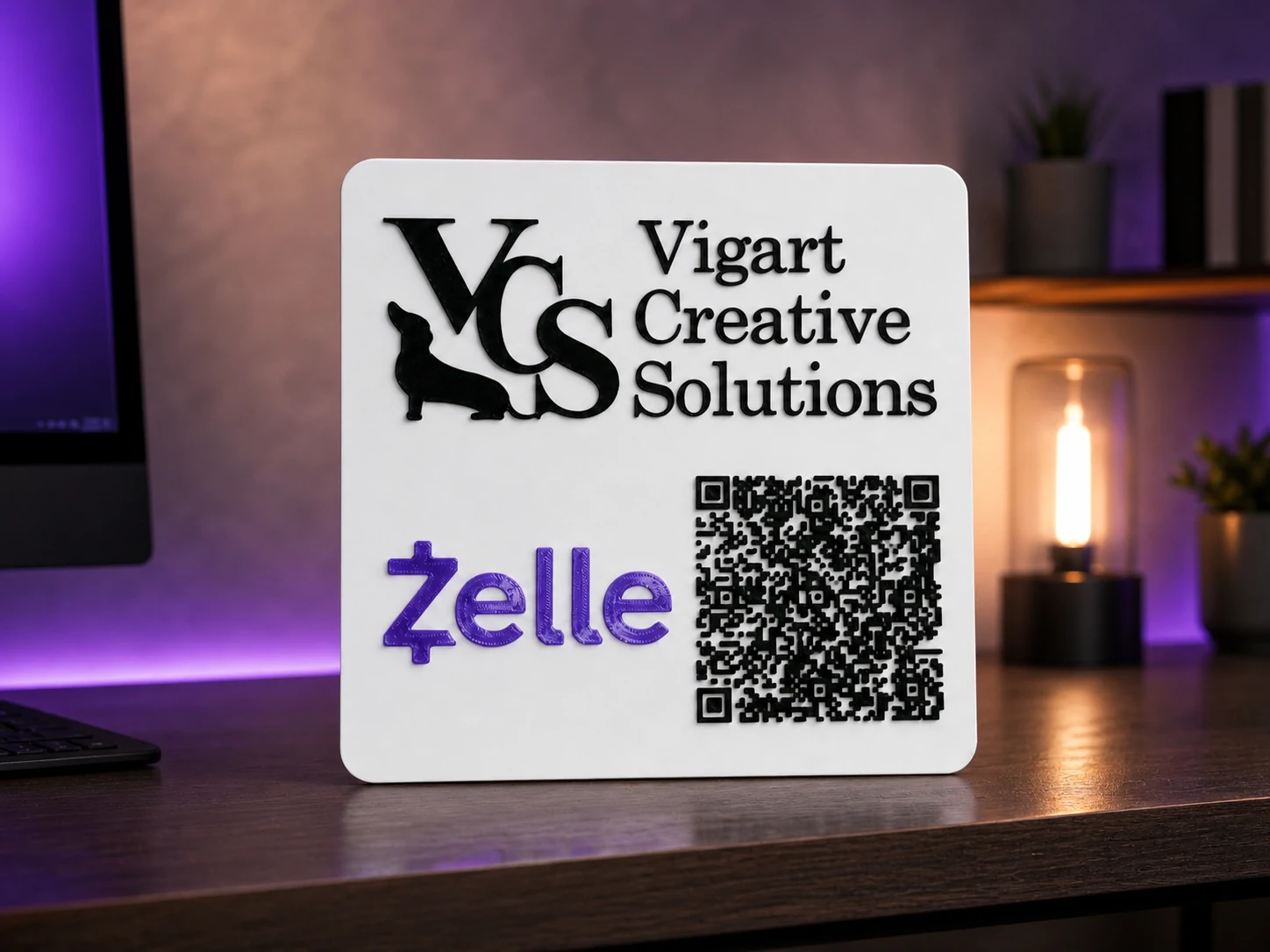 Custom QR display sign — design 3