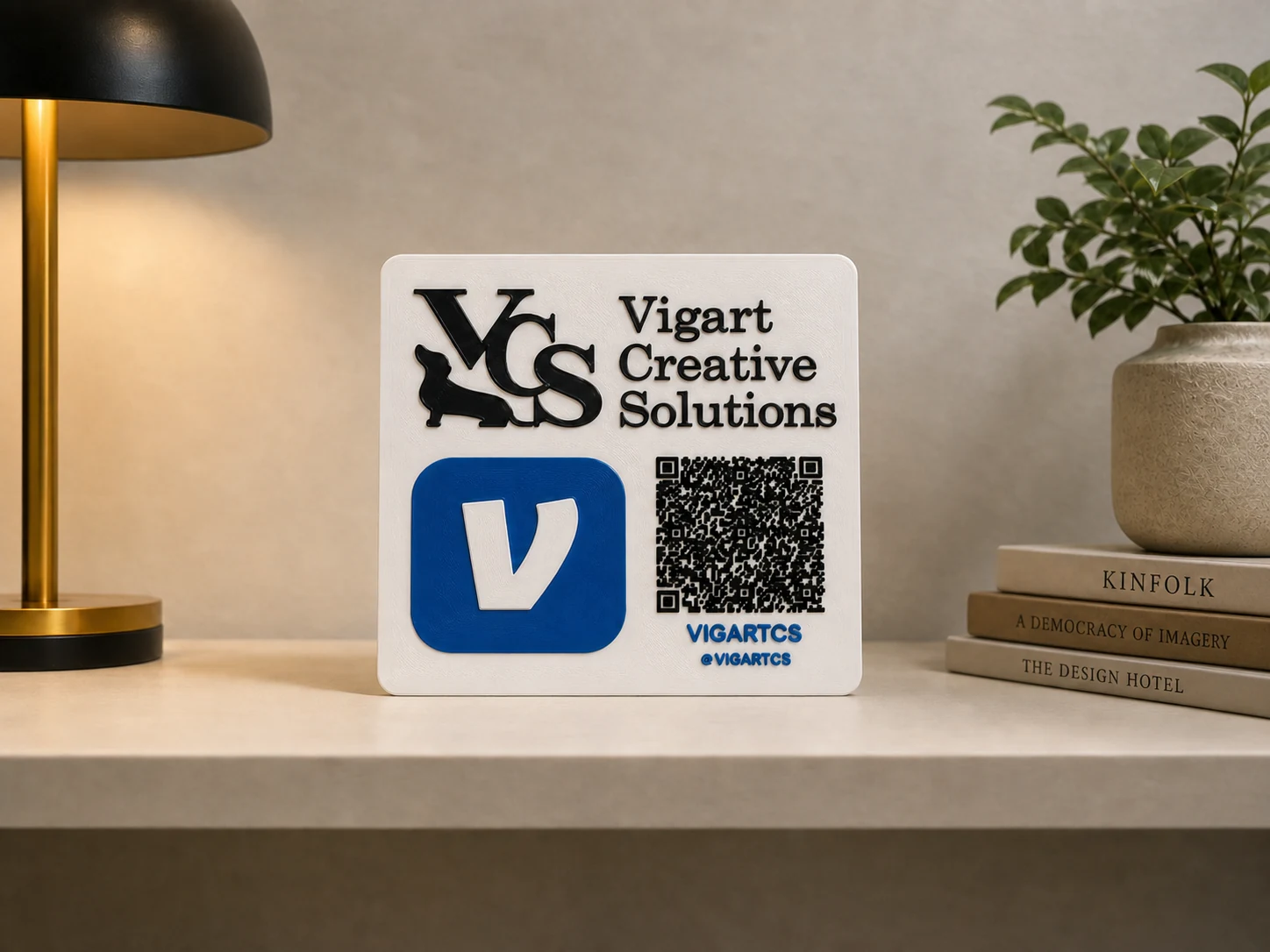 Custom QR display sign — design 4